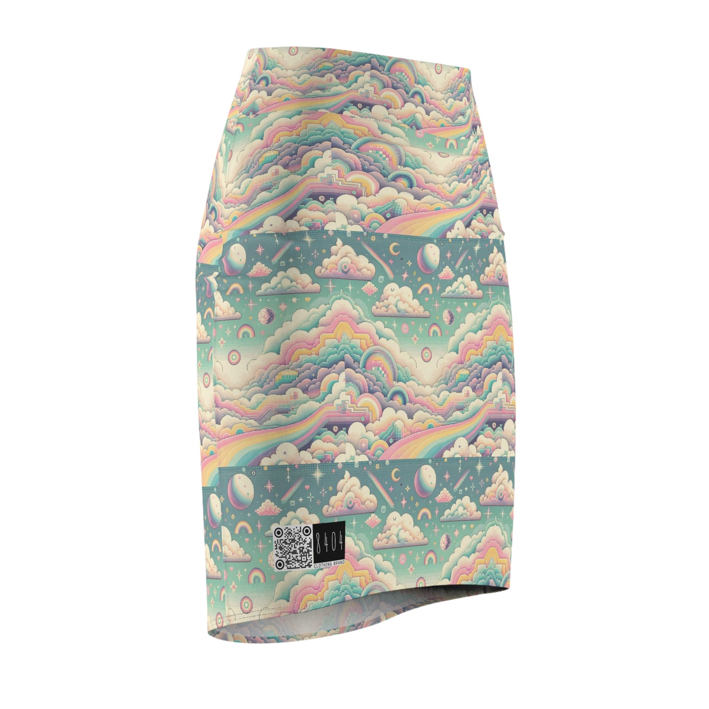 Digital Dreamland Whimsical and Nostalgic Streetwear With a Digital Twist Women's Pencil Skirt - 8404 Design-65