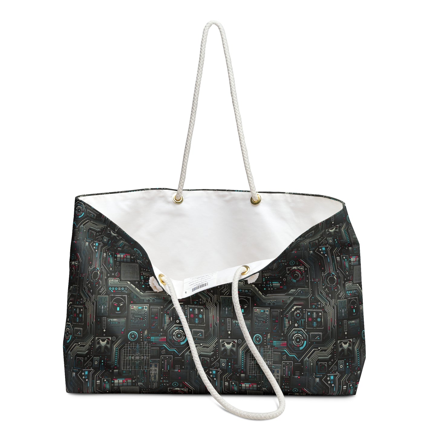 Tech Noir Aesthetics Sleek Tech Streetwear Weekender Bag - 8404 Design-52