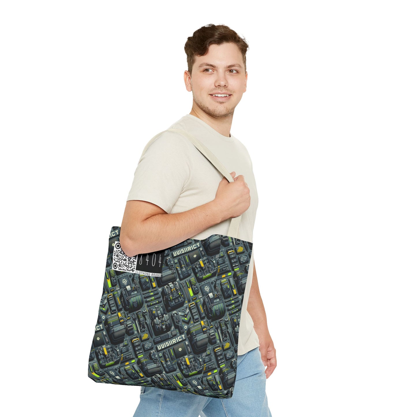 Tech Utility Streetwear Futuristic Tech-Forward Tote Bag - 8404 Design-47