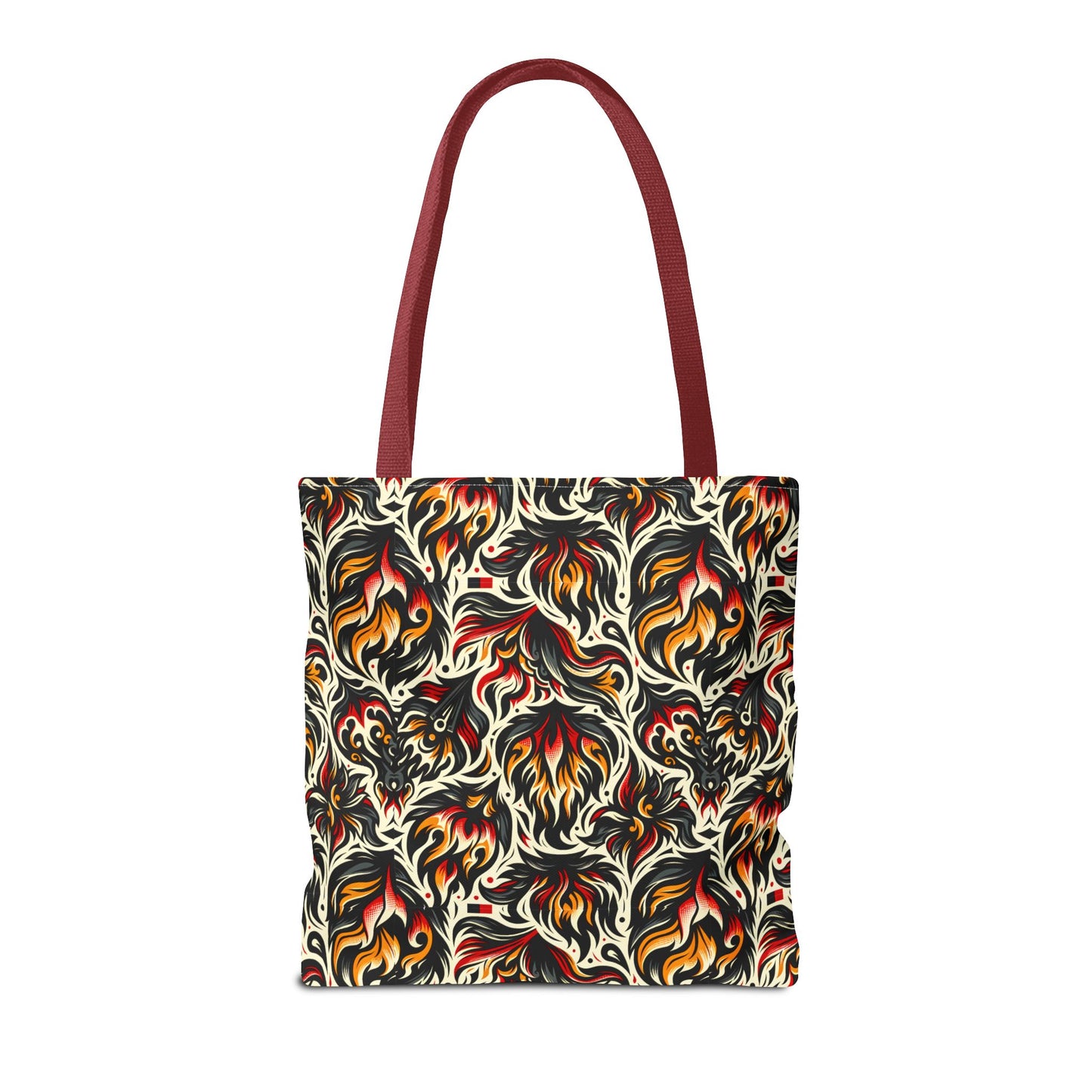 Fire & Flames Bold Streetwear Statement Tote Bag - 8404 Design-57