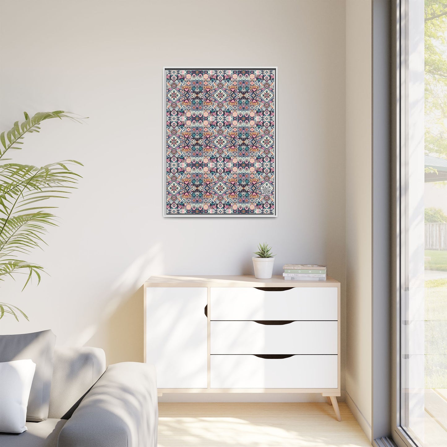 Matte Canvas, Framed (multi-Color) - 8404 Design-01