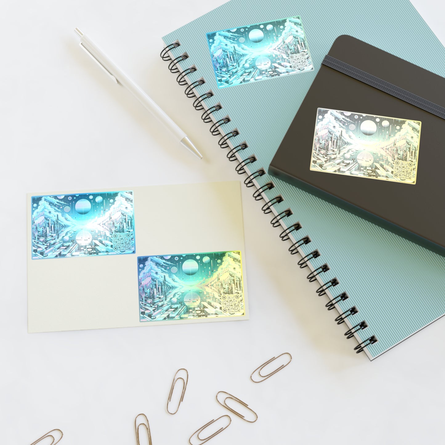 Digital Dreamscapes Digitally-Inspired Streetwear With a Dreamy, Surreal Twist Sticker Sheets - 8404 Design-61