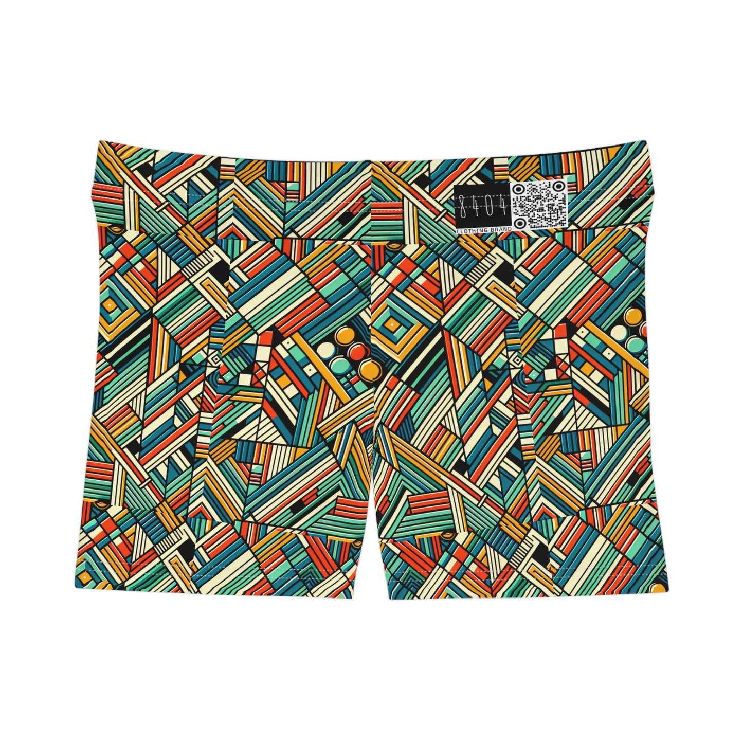 Abstract Graphic Art Modern Artistic Expression Women's Shorts - 8404 Design-67