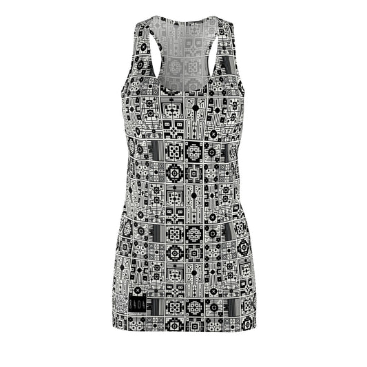 Digital Minimalism Minimalist Tech Women's Cut & Sew Racerback Dress - 8404 Design-55