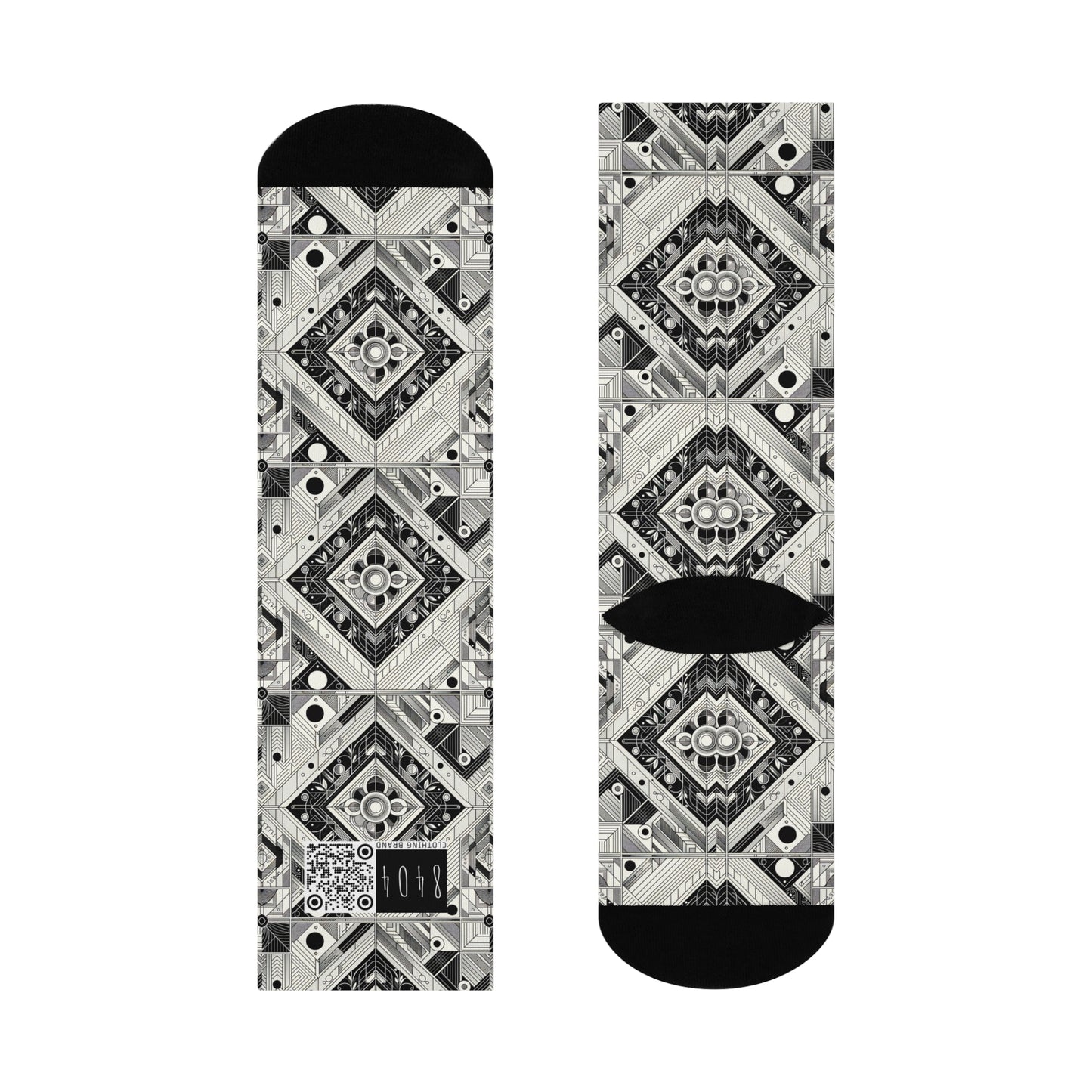 Tech Minimalism Minimalist Tech Cushioned Crew Socks - 8404 Design-54