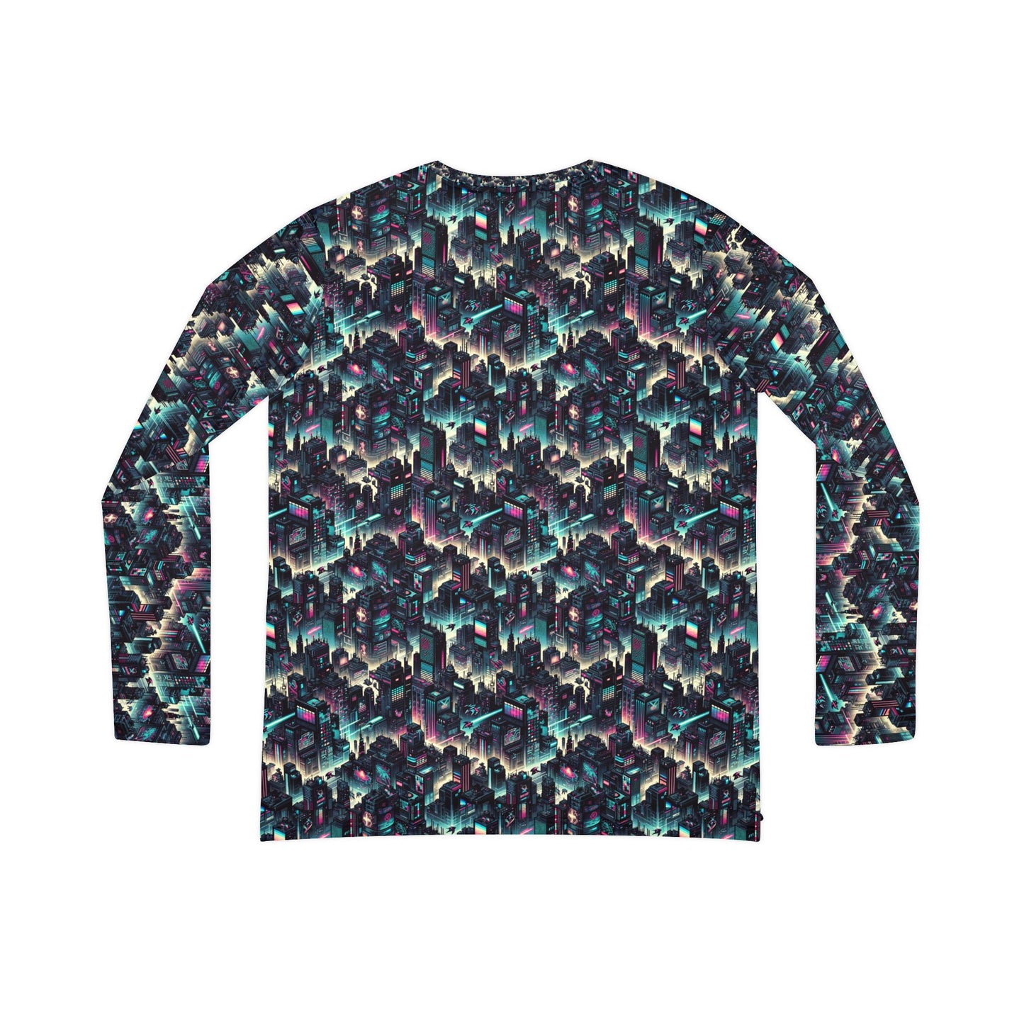 Digital Rebellion Tech-Inspired Streetwear Women's Long Sleeve V-Neck Shirt - 8404 Design-51