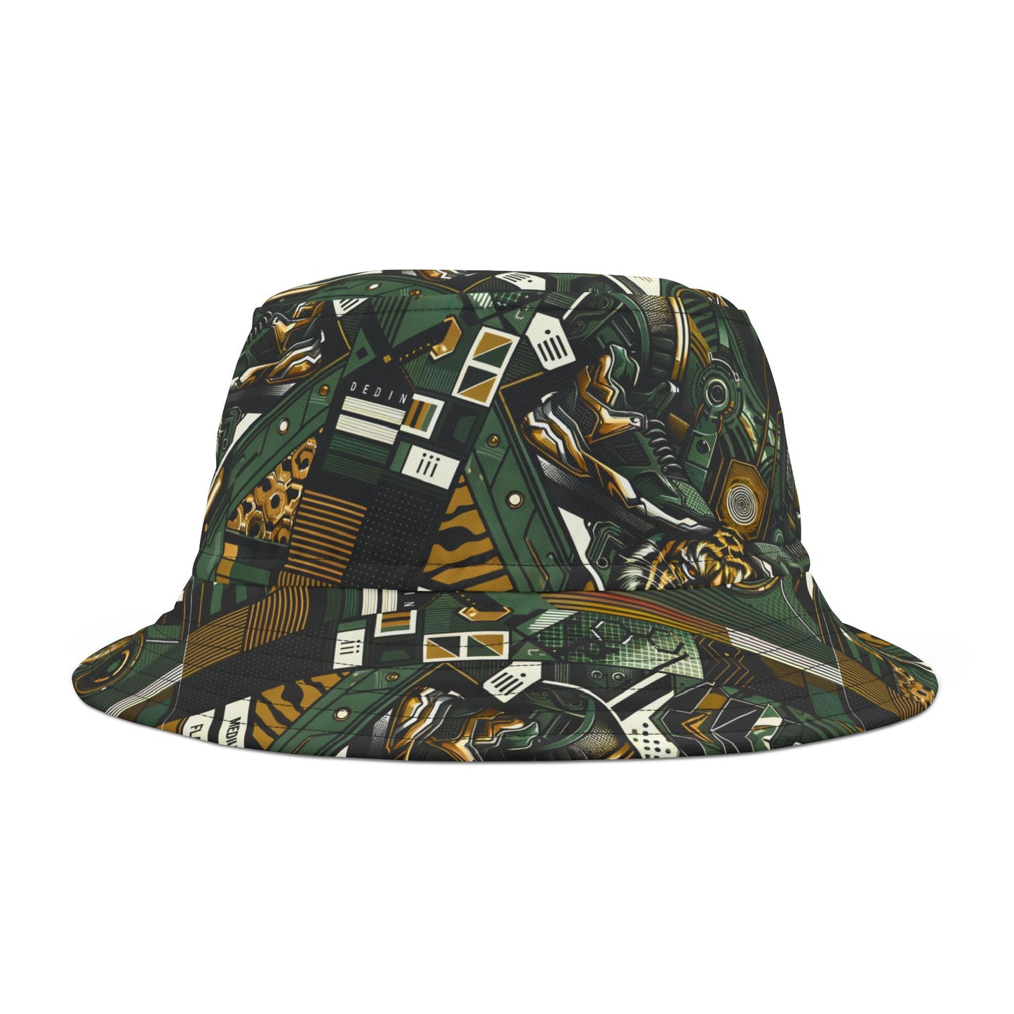 Neo-Camo Fusion Tech-Forward Streetwear Bucket Hat - 8404 Design-64