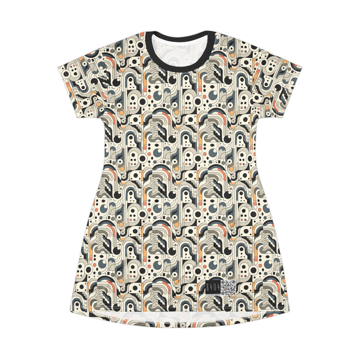 Modern Minimalism Minimalist Tech T-Shirt Dress - 8404 Design-60