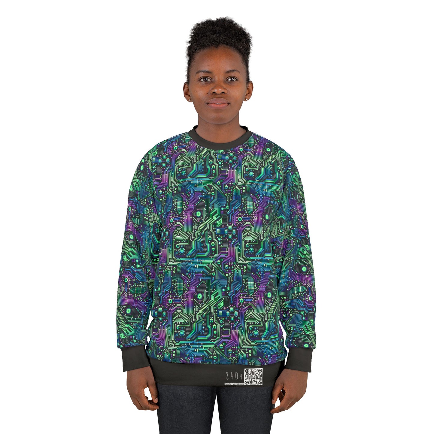 Tech-Infused Neon Tech-Forward Streetwear Sweatshirt - 8404 Design-66