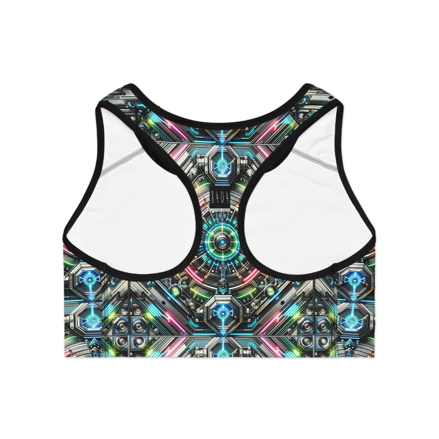 Tech-Infused Futurism Futuristic Tech Sports Bra - 8404 Design-53