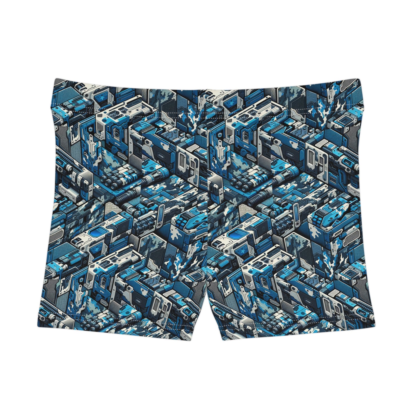 Tech Urban Camo Tech-Forward Streetwear With a Futuristic Military Edge Women's Shorts - 8404 Design-51