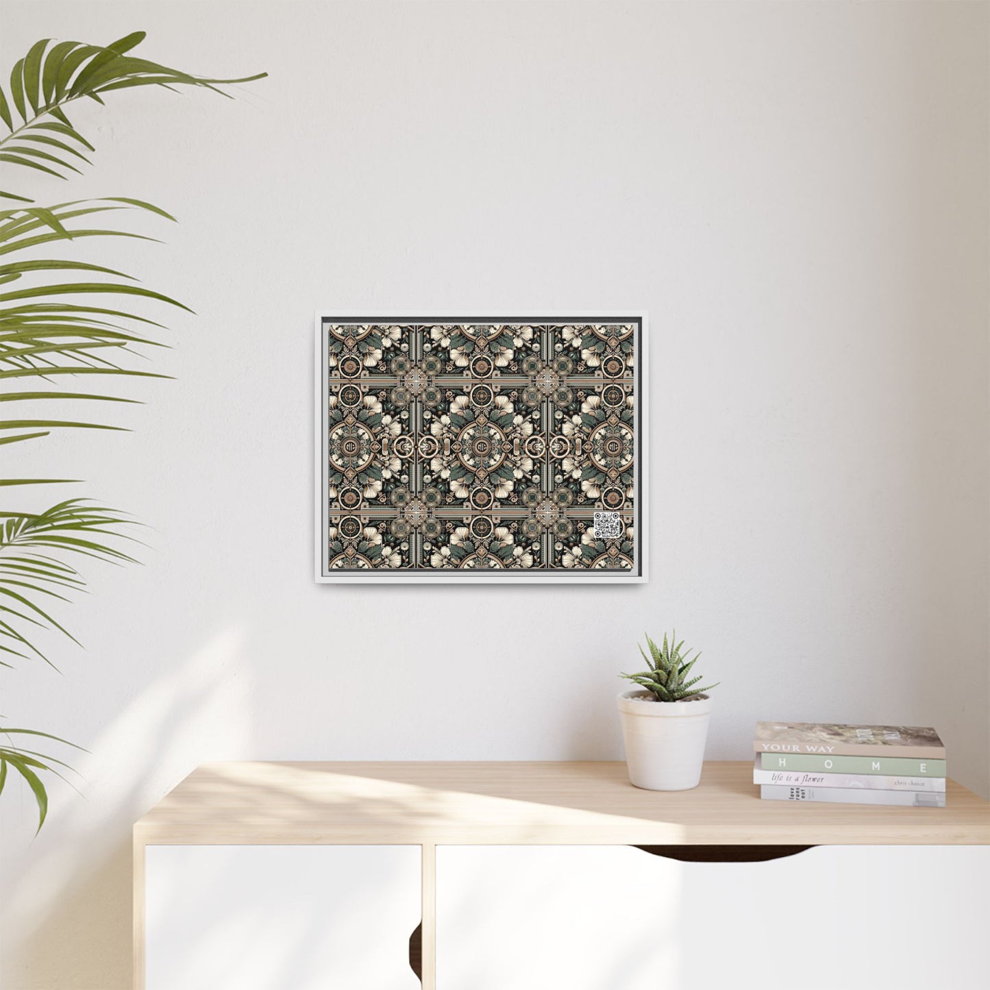 Cyber Garden Party Tech Garden Extravaganza Matte Canvas, Framed (multi-Color) - 8404 Design-66 A