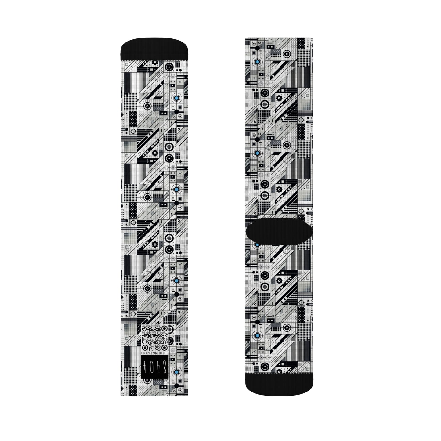Digital Minimalism Minimalist Tech Sublimation Socks - 8404 Design-52