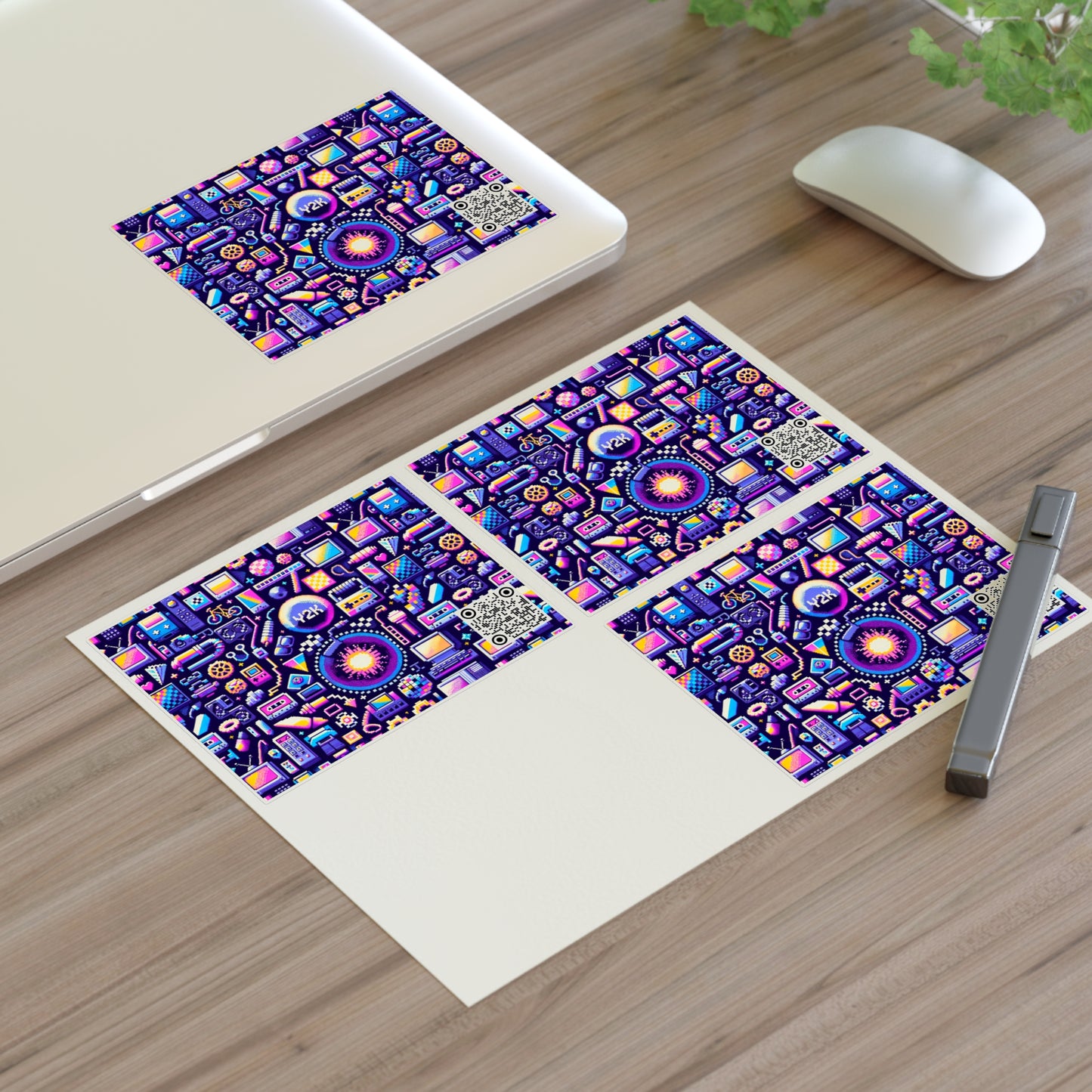 Digital Nostalgia Modern Retro Fusion Sticker Sheets - 8404 Design-64