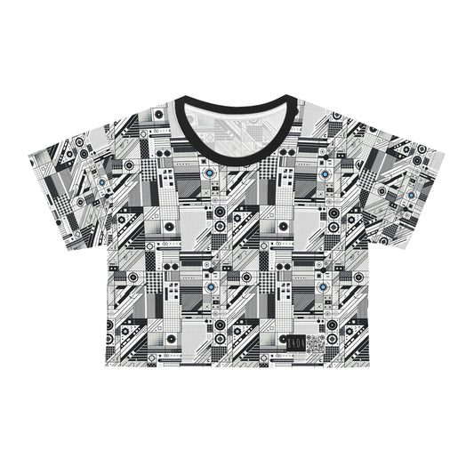 Digital Minimalism Minimalist Tech Crop Tee - 8404 Design-52