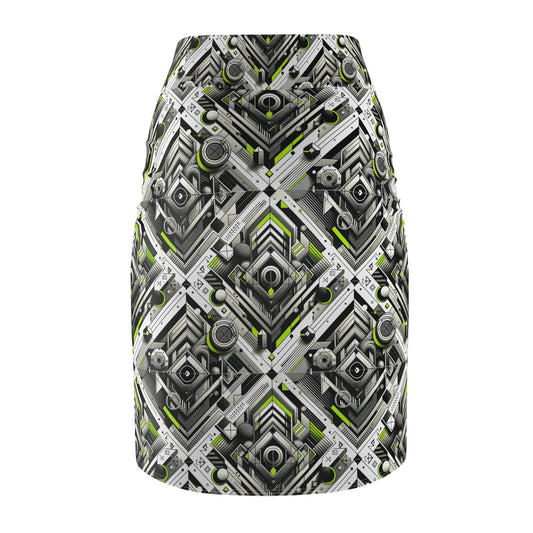 Elevated Sporty Tech Tech-Forward Streetwear Women's Pencil Skirt - 8404 Design-70