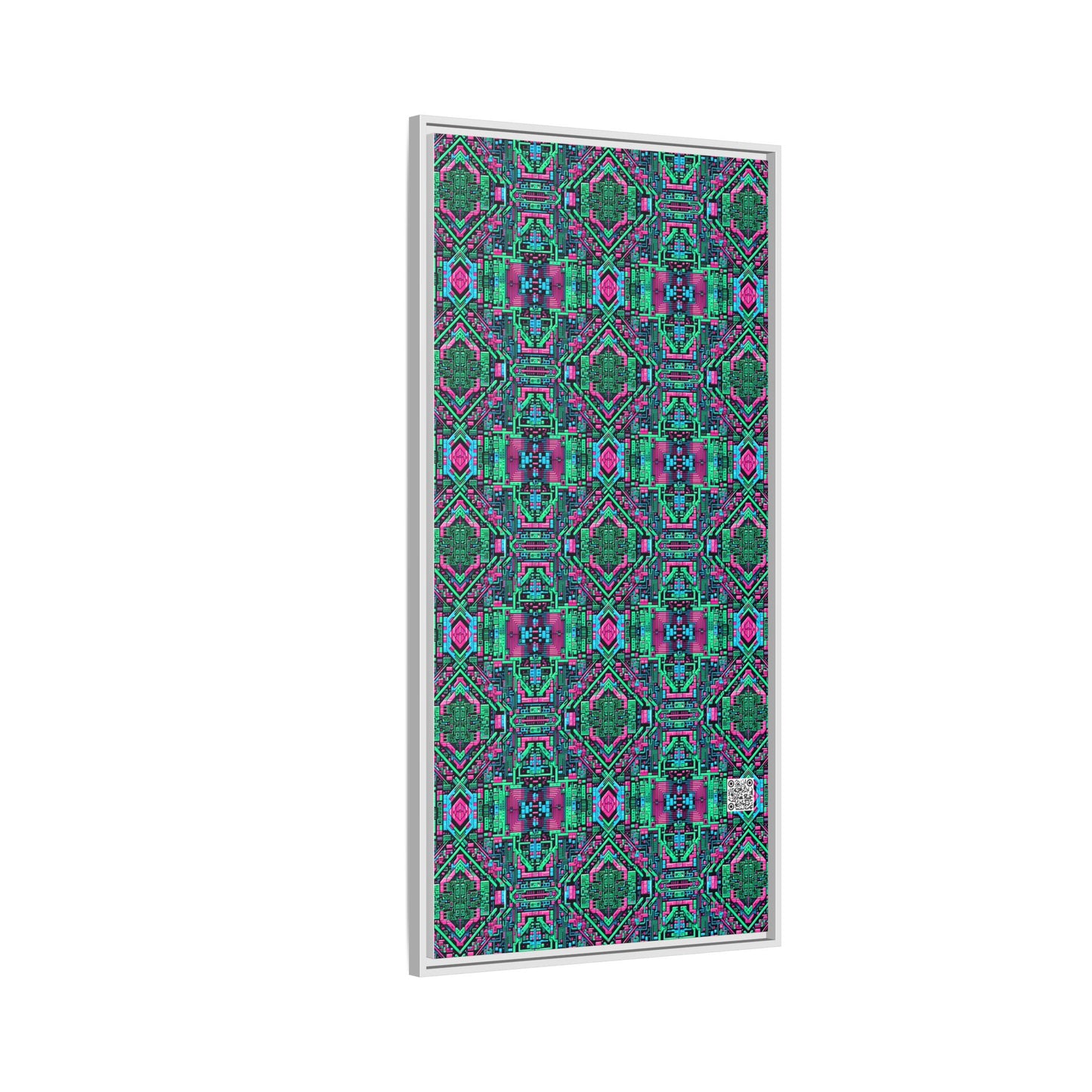 Digital Glitch Vibes Tech-Inspired Streetwear Matte Canvas, Framed (multi-Color) - 8404 Design-71 B