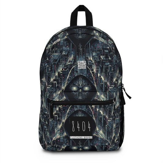 Tech Noir Aesthetics Sleek Tech Streetwear Backpack - 8404 Design-56