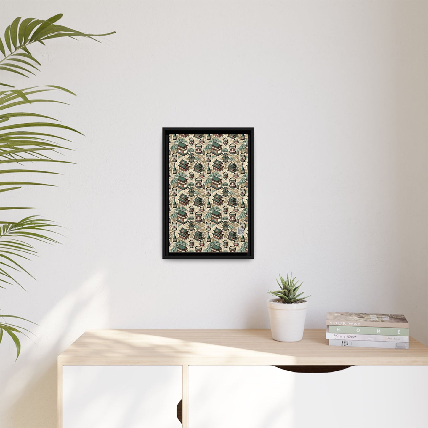 Cultural Artisanal Fusion Contemporary Cultural Elegance Matte Canvas, Framed (multi-Color) - 8404 Design-68 B
