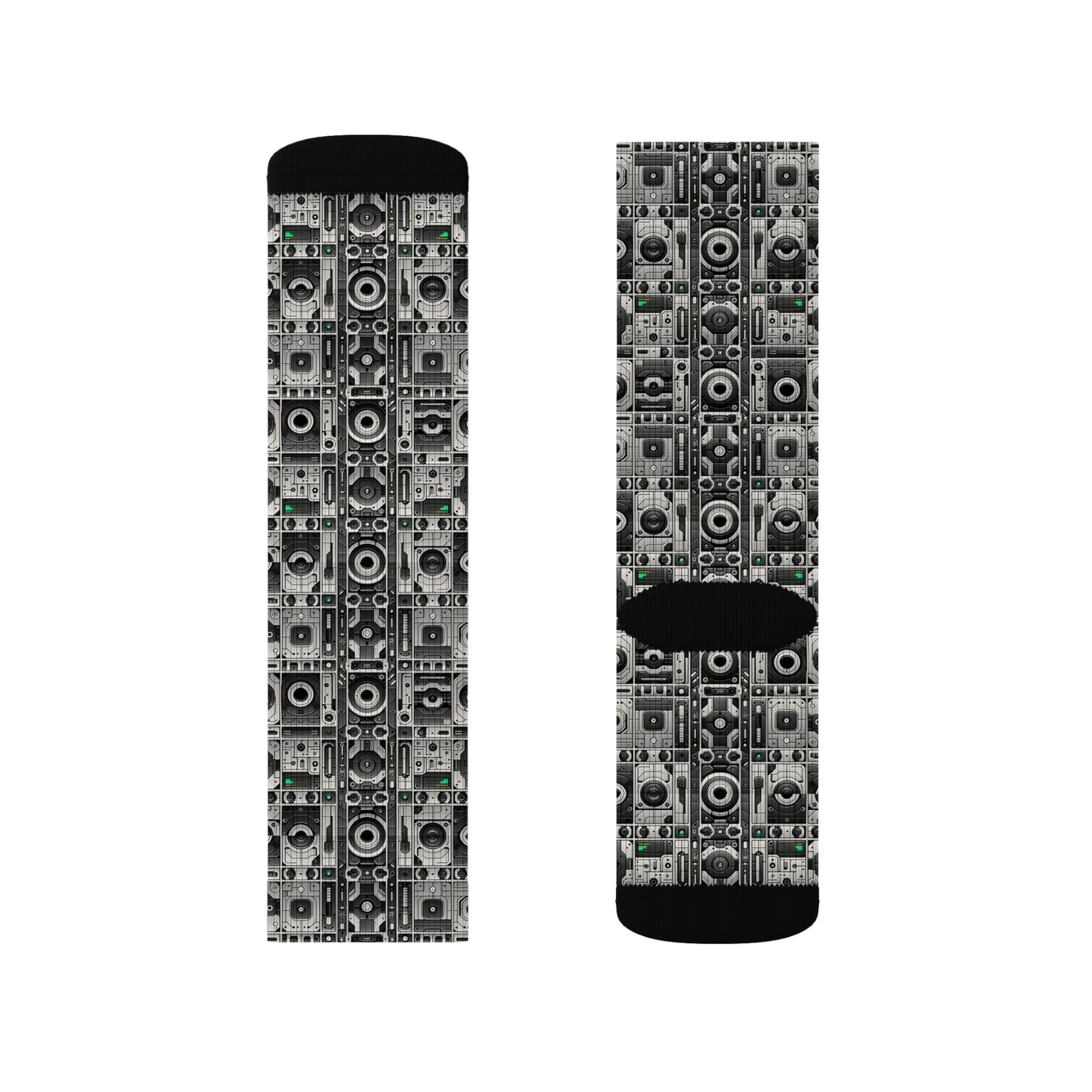 Tech Utility Aesthetics Tech-Forward Minimalism Sublimation Socks - 8404 Design-60