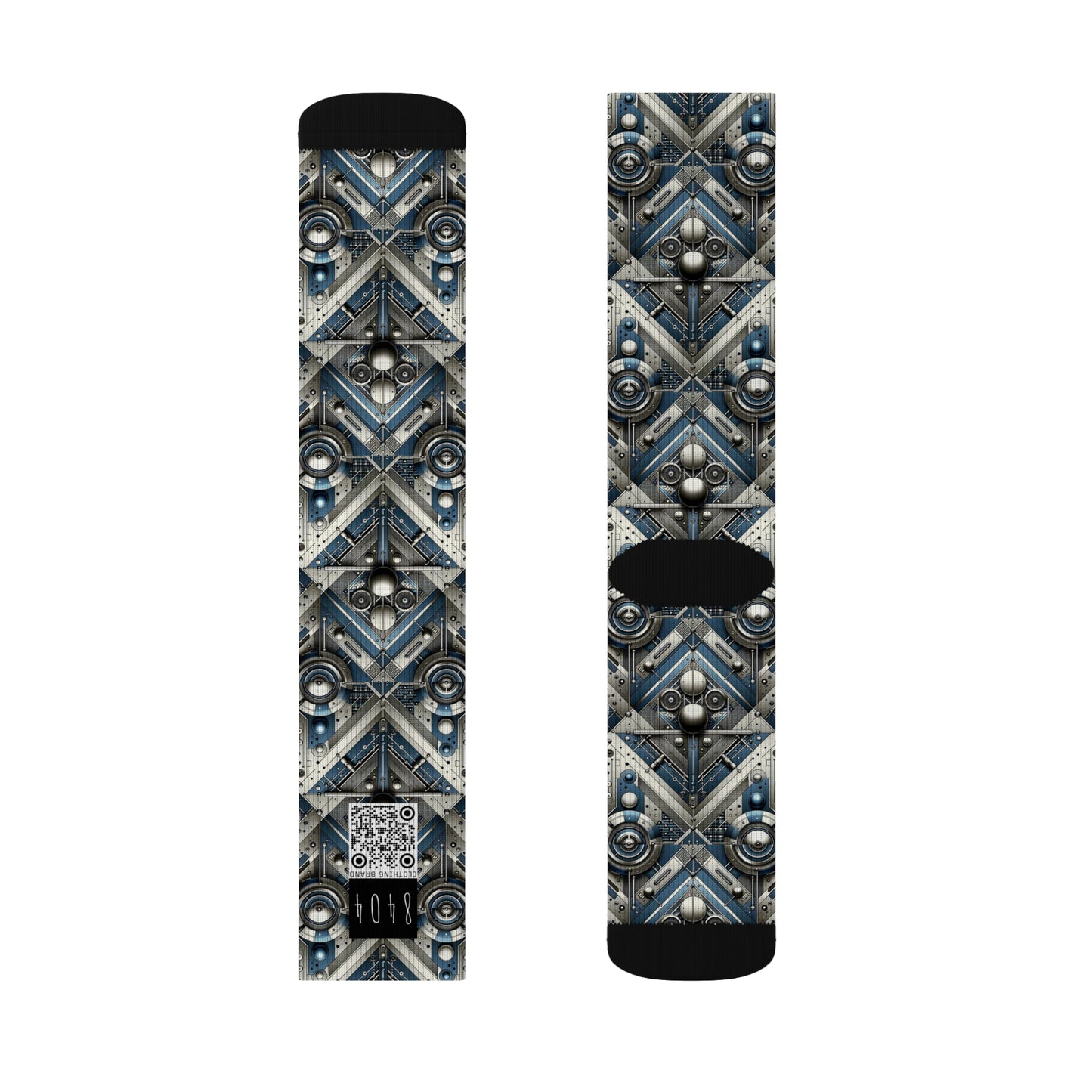 Tech Utility Fusion Tech-Forward Utility With a Futuristic Edge Sublimation Socks - 8404 Design-63