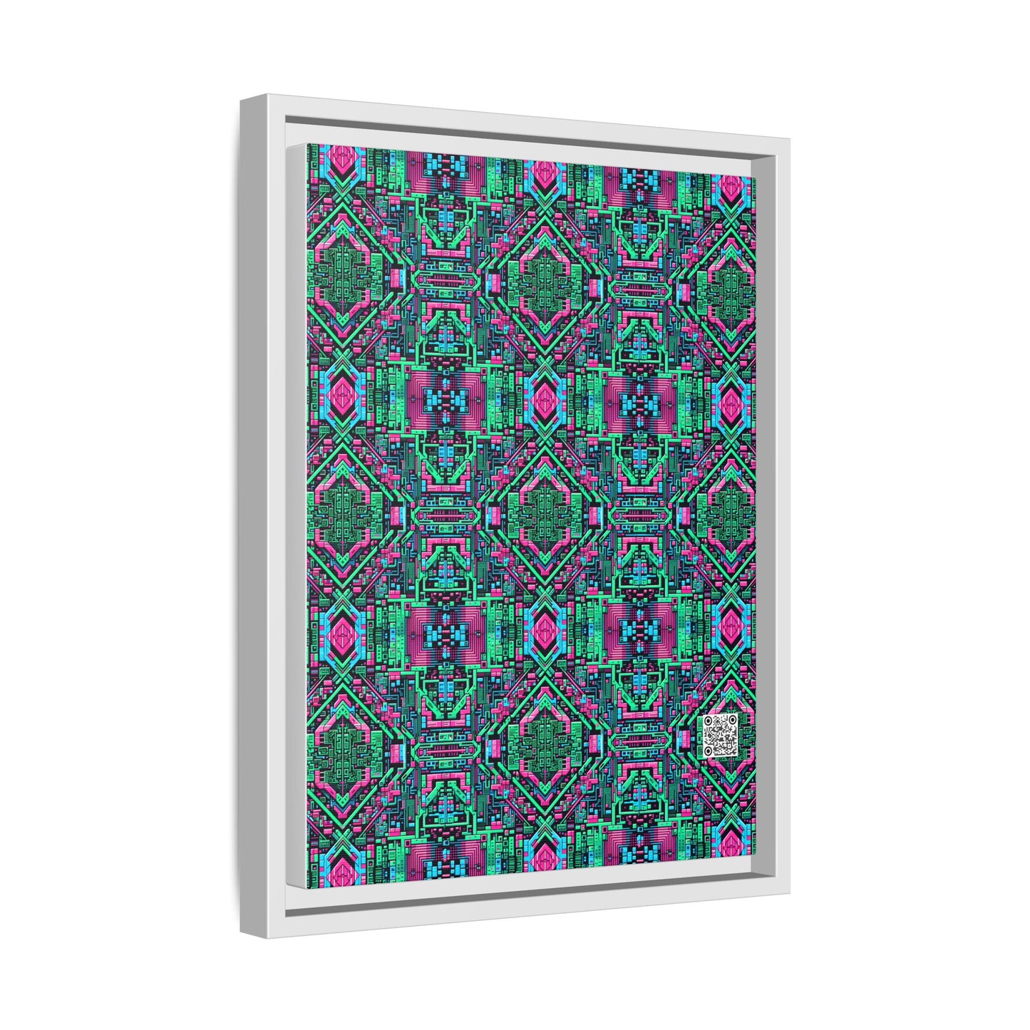 Digital Glitch Vibes Tech-Inspired Streetwear Matte Canvas, Framed (multi-Color) - 8404 Design-71 A