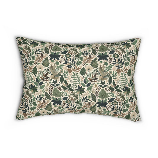 Streetwear Sustainability Environmentally Conscious Streetwear with a Natural Aesthetic Spun Polyester Lumbar Pillow - 8404 Design-57 B