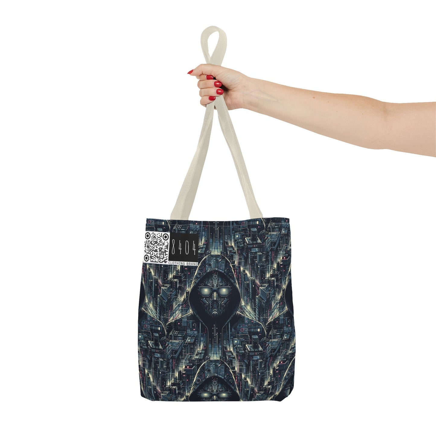 Tech Noir Aesthetics Sleek Tech Streetwear Tote Bag - 8404 Design-56