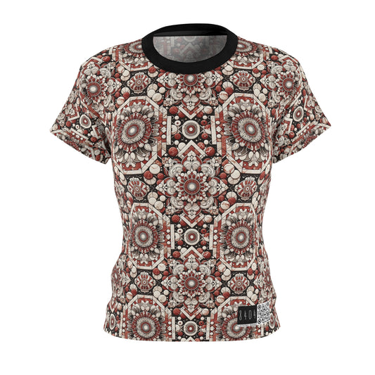 Neo Jomon Sculptural Aesthetics Artisanal Streetwear Women's Cut & Sew Tee - 8404 Design-55