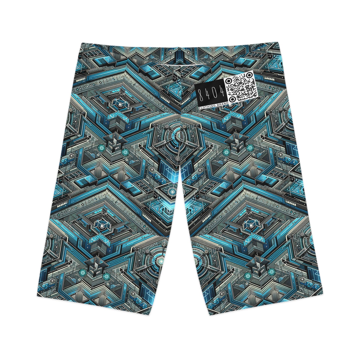 Tech-Infused Futurism Sleek Tech Edge Women's Bike Shorts - 8404 Design-49
