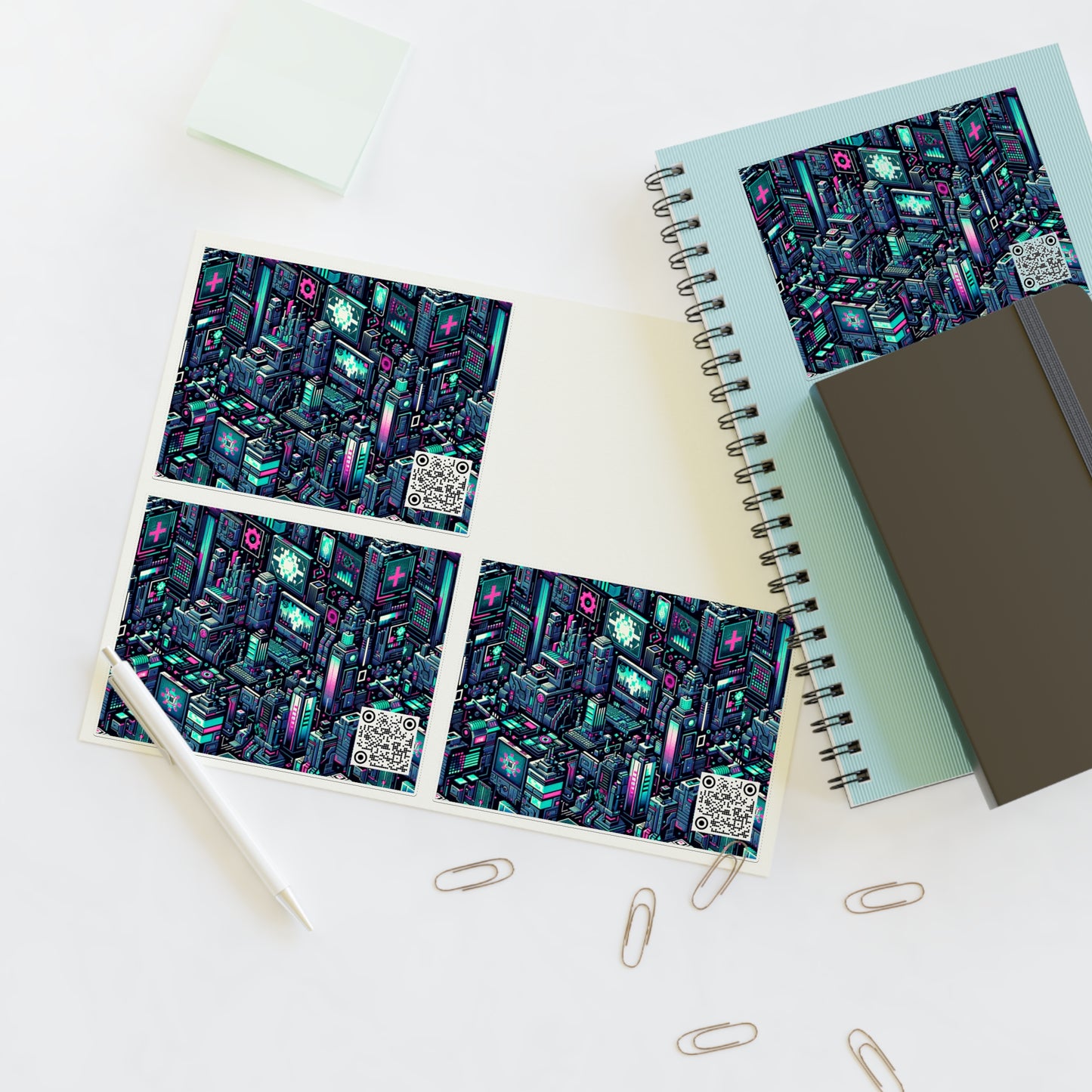 Digital Rebellion Tech-Inspired Streetwear Sticker Sheets - 8404 Design-58