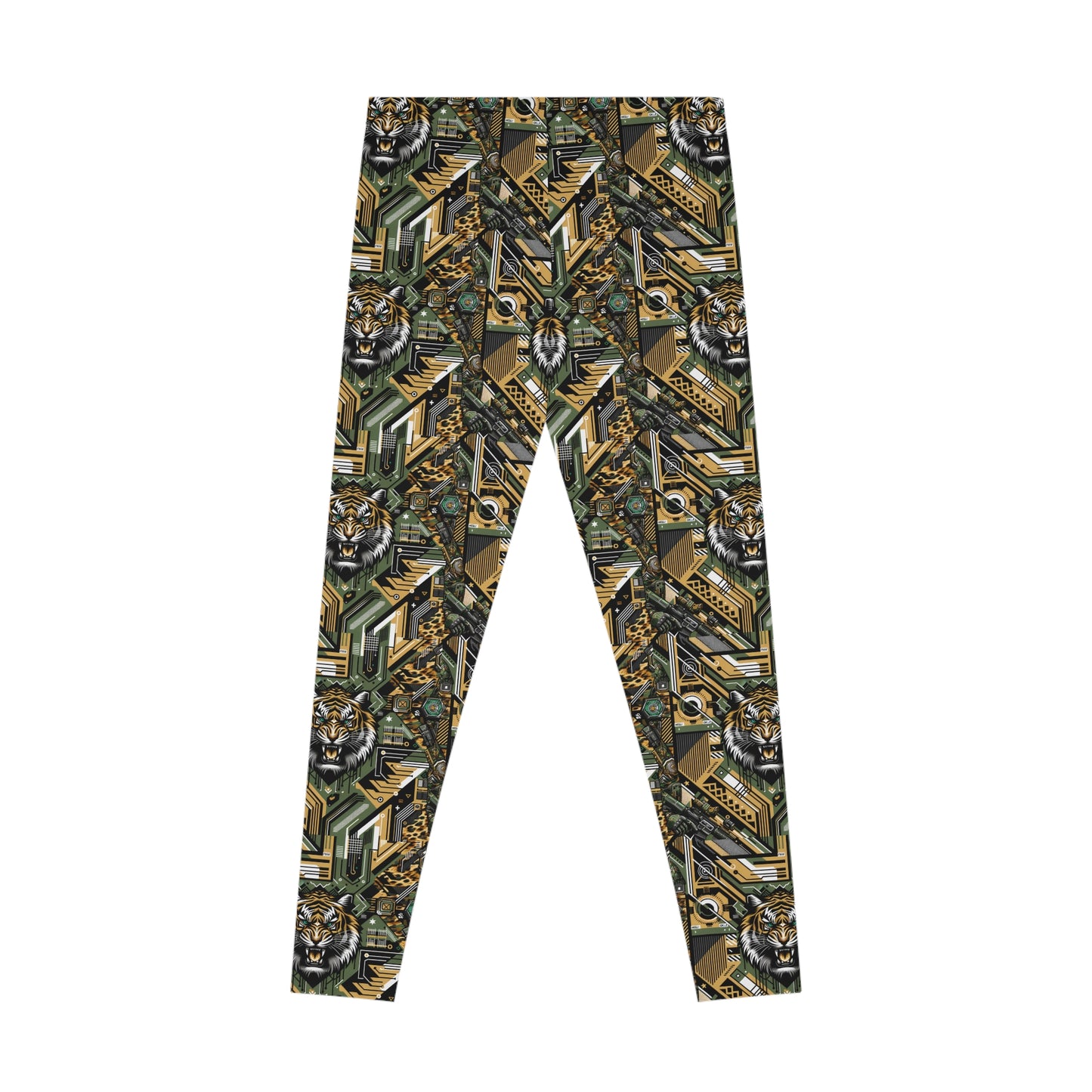 Neo-Camo Fusion Tech-Forward Streetwear Stretch Leggings - 8404 Design-58