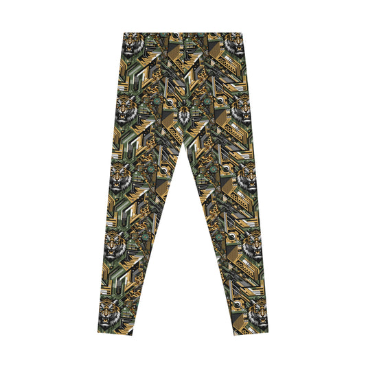 Neo-Camo Fusion Tech-Forward Streetwear Stretch Leggings - 8404 Design-58