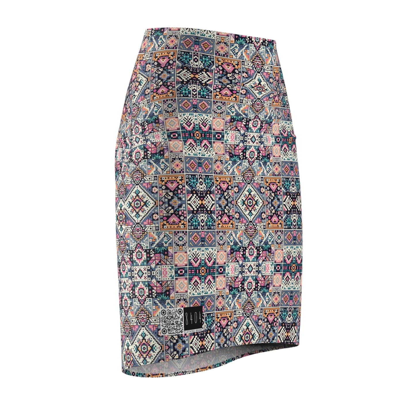 Digital Artisanal Fusion Digital Artisanal Women's Pencil Skirt - 8404 Design-65