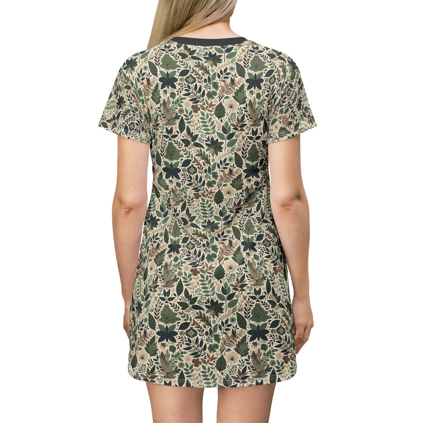 Streetwear Sustainability Environmentally Conscious Streetwear with a Natural Aesthetic T-shirt Dress - 8404 Design-57