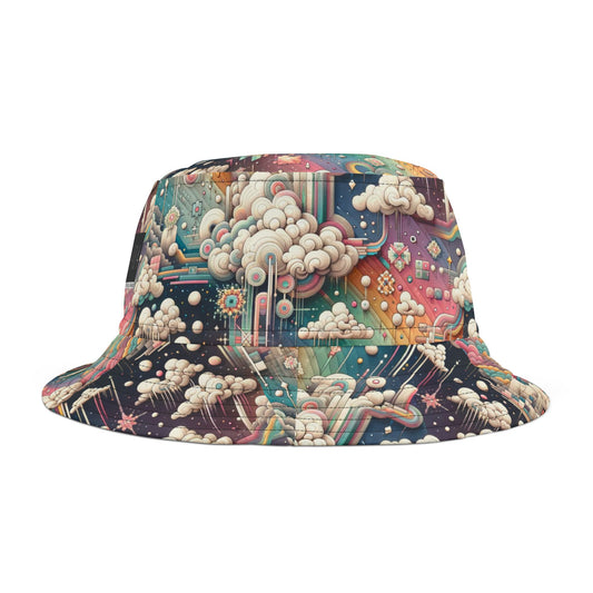 Digital Dreamland Whimsical and Nostalgic Streetwear With a Digital Twist Bucket Hat - 8404 Design-52