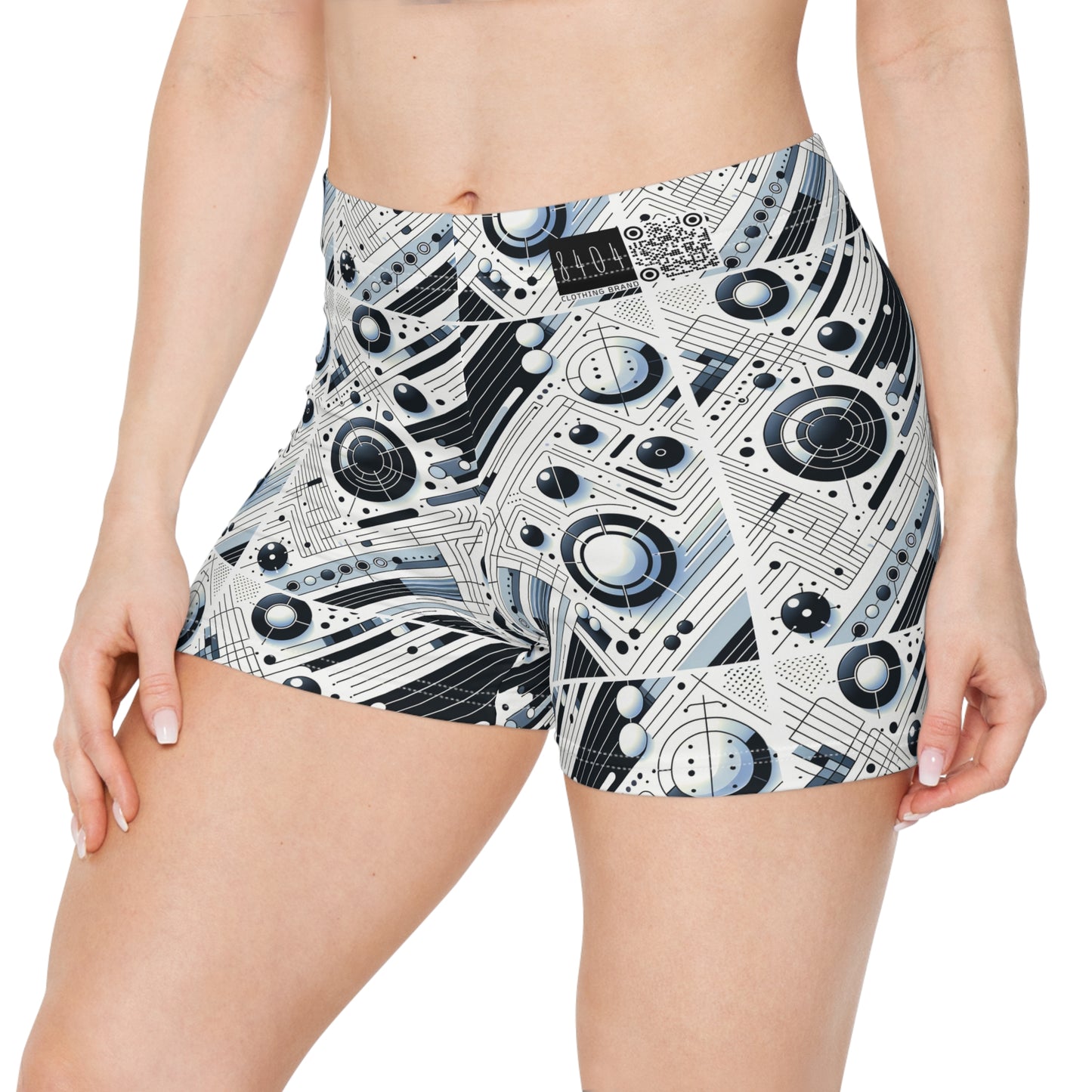 Tech Minimalism Minimalist Tech Women's Shorts - 8404 Design-70