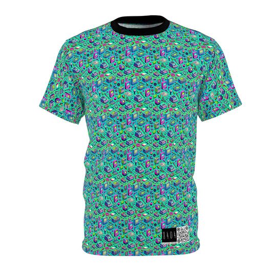 Y2k Revival Nostalgic Futurism Unisex Cut & Sew Tee - 8404 Design-48