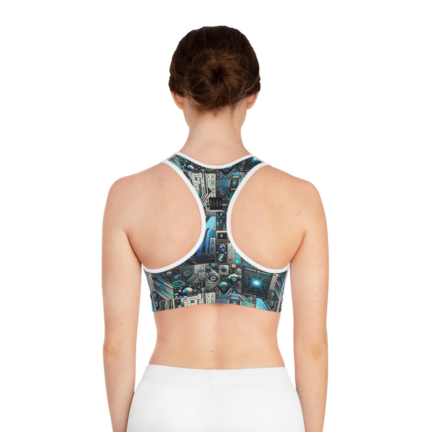 Tech-Infused Futurism Sleek Tech Edge Sports Bra - 8404 Design-48