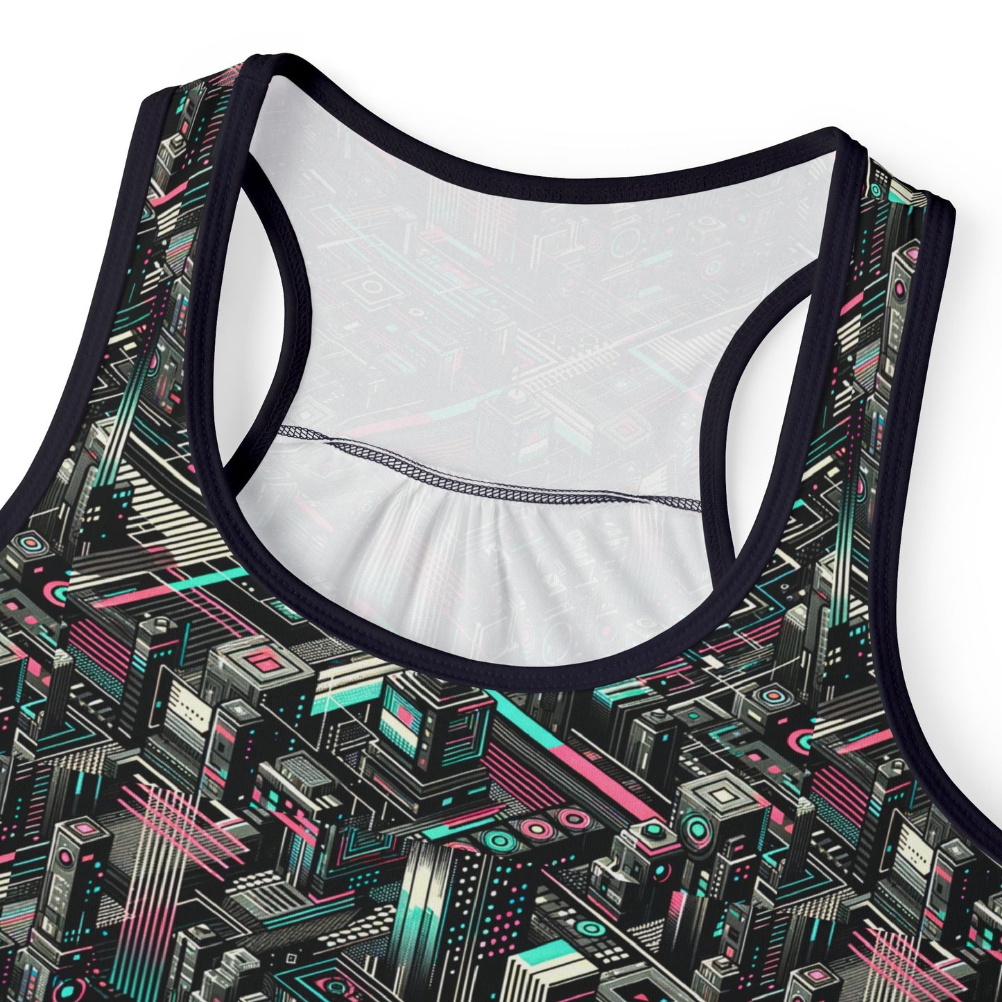 Digital Dreamland Tech-Inspired Streetwear Women's Tank Top - 8404 Design-51