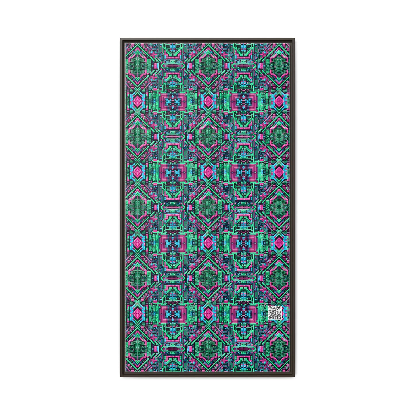 Digital Glitch Vibes Tech-Inspired Streetwear Matte Canvas, Framed (multi-Color) - 8404 Design-71 B