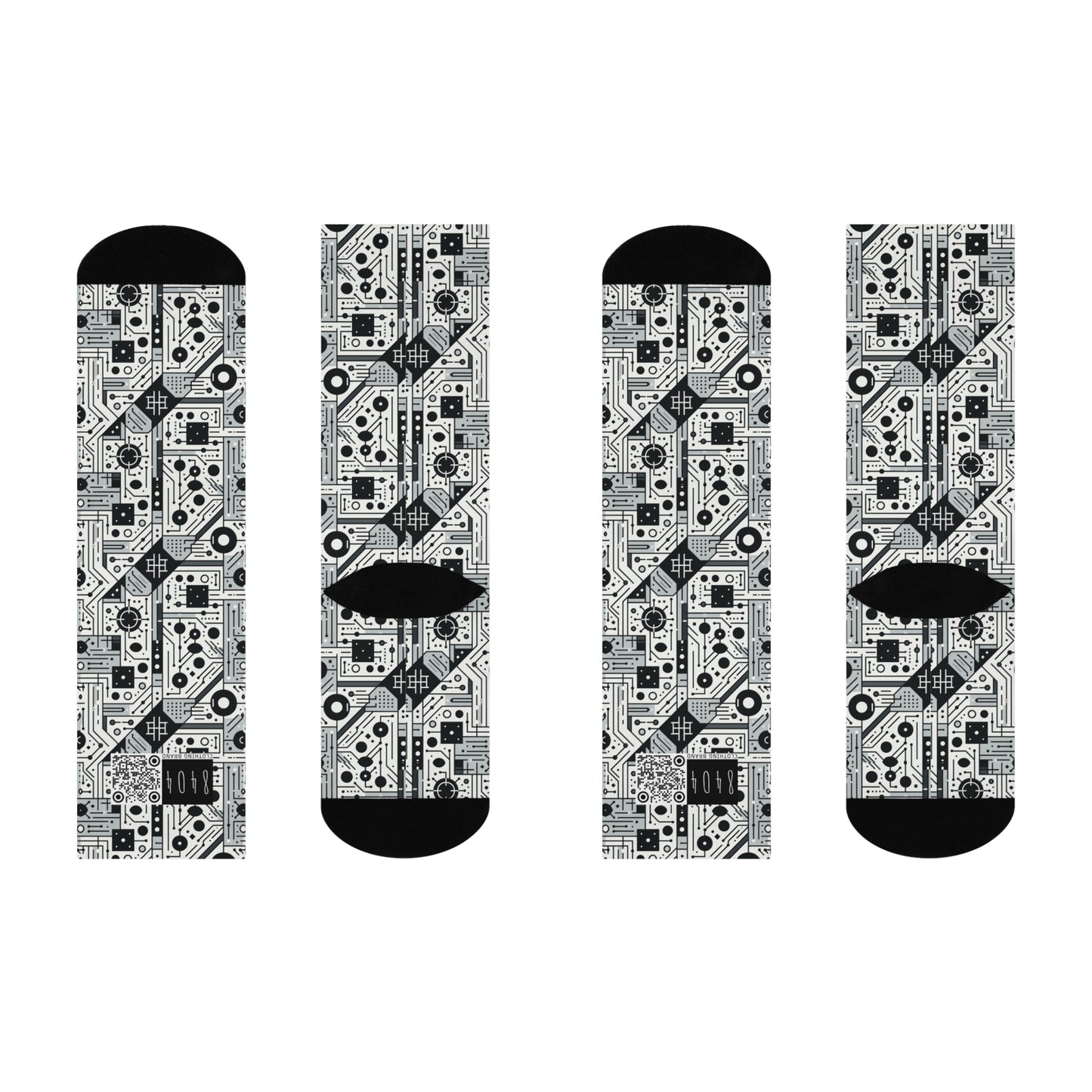 Digital Minimalism Minimalist Tech Cushioned Crew Socks - 8404 Design-48