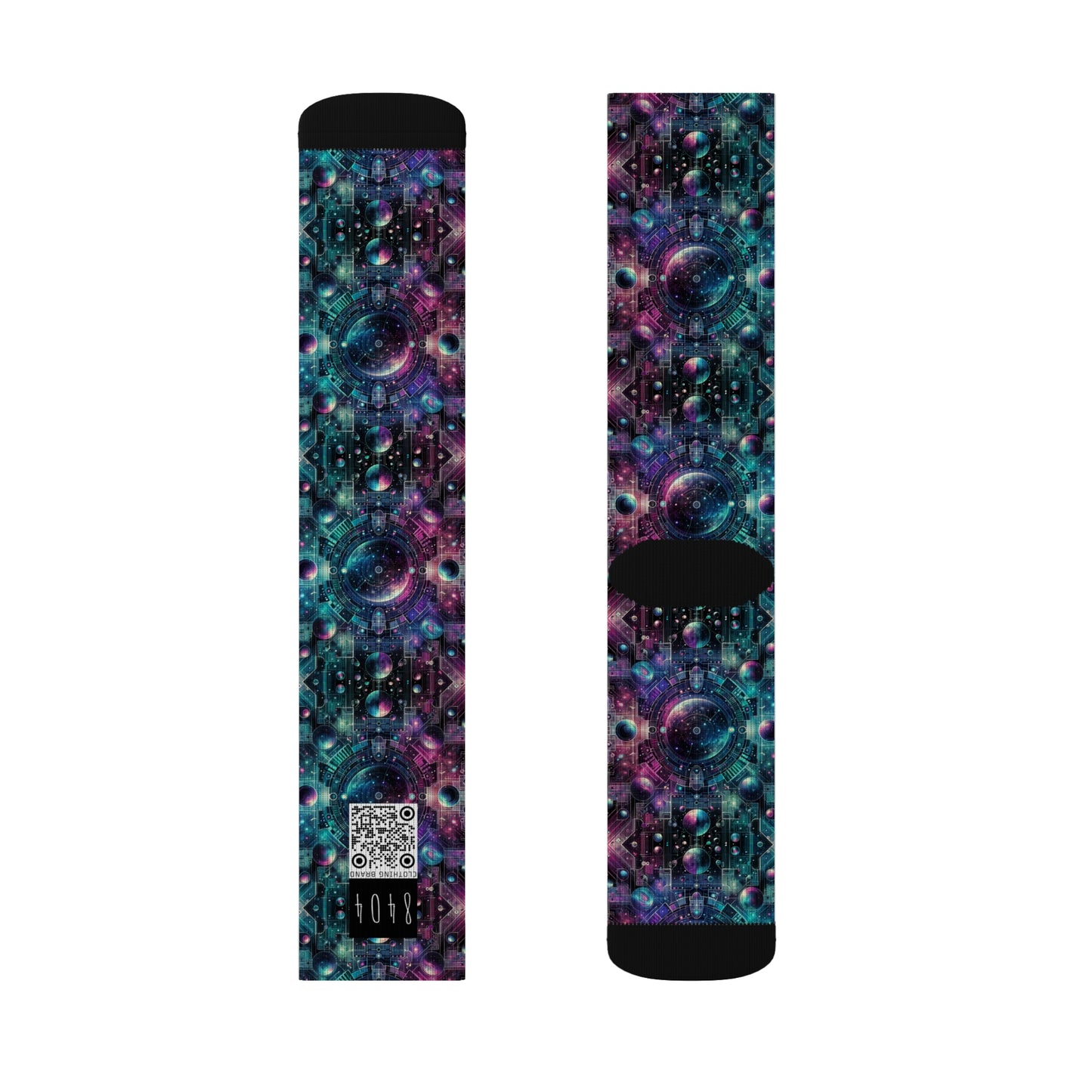 Galactic Hues Tech-Forward Cosmic Fusion Sublimation Socks - 8404 Design-59