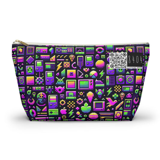 Digital Nostalgia Remix Modern Vintage Fusion Accessory Pouch W T-Bottom - 8404 Design-49