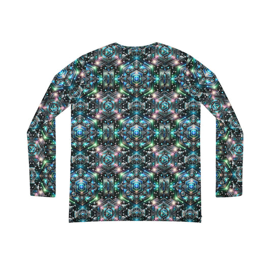 Tech-Infused Futurism Futuristic Tech Women's Long Sleeve V-Neck Shirt - 8404 Design-63