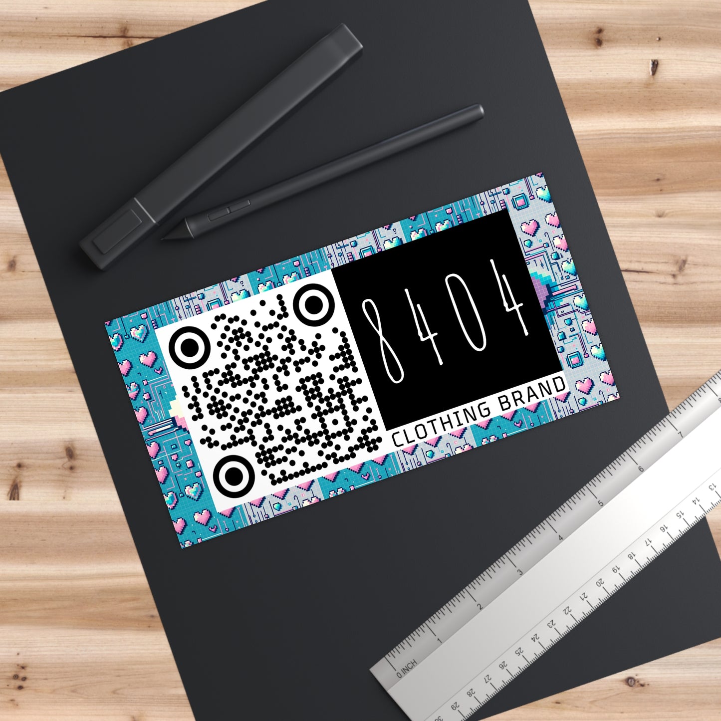 Digital Romance Modern Tech Romance Bumper Sticker - 8404 Design-44