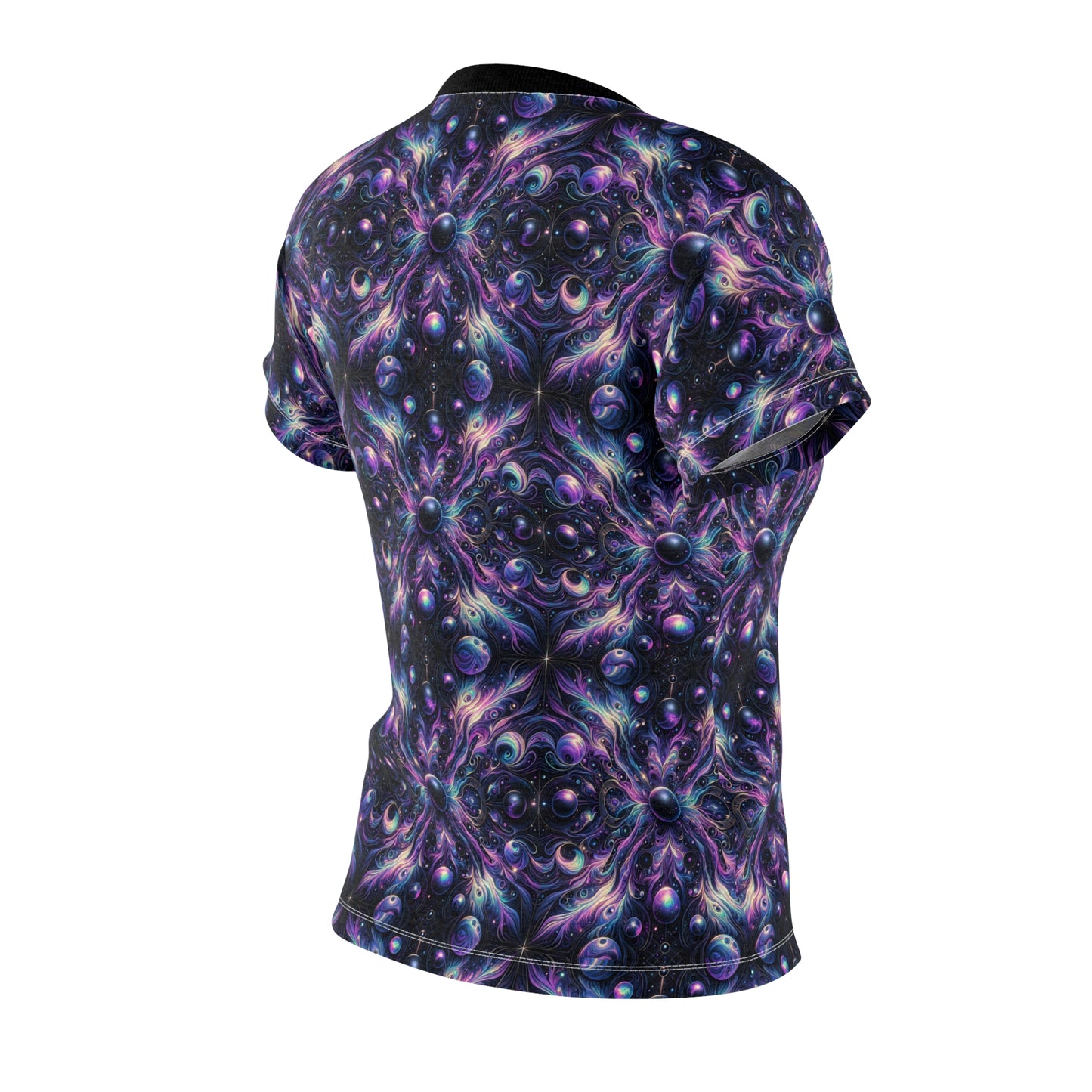 Galactic Hues Tech-Forward Cosmic Fusion Women's Cut & Sew Tee - 8404 Design-41