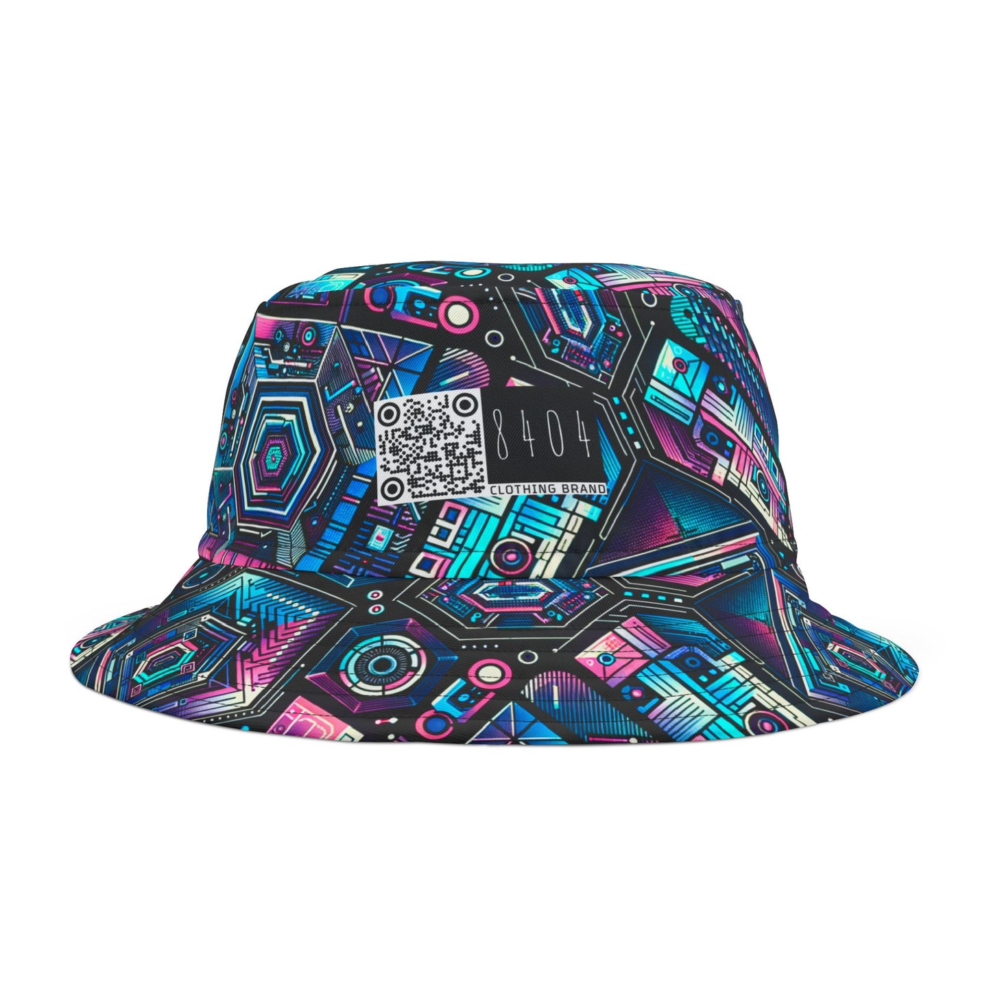 Digital Dreamland Futuristic Tech Aesthetic Bucket Hat - 8404 Design-46