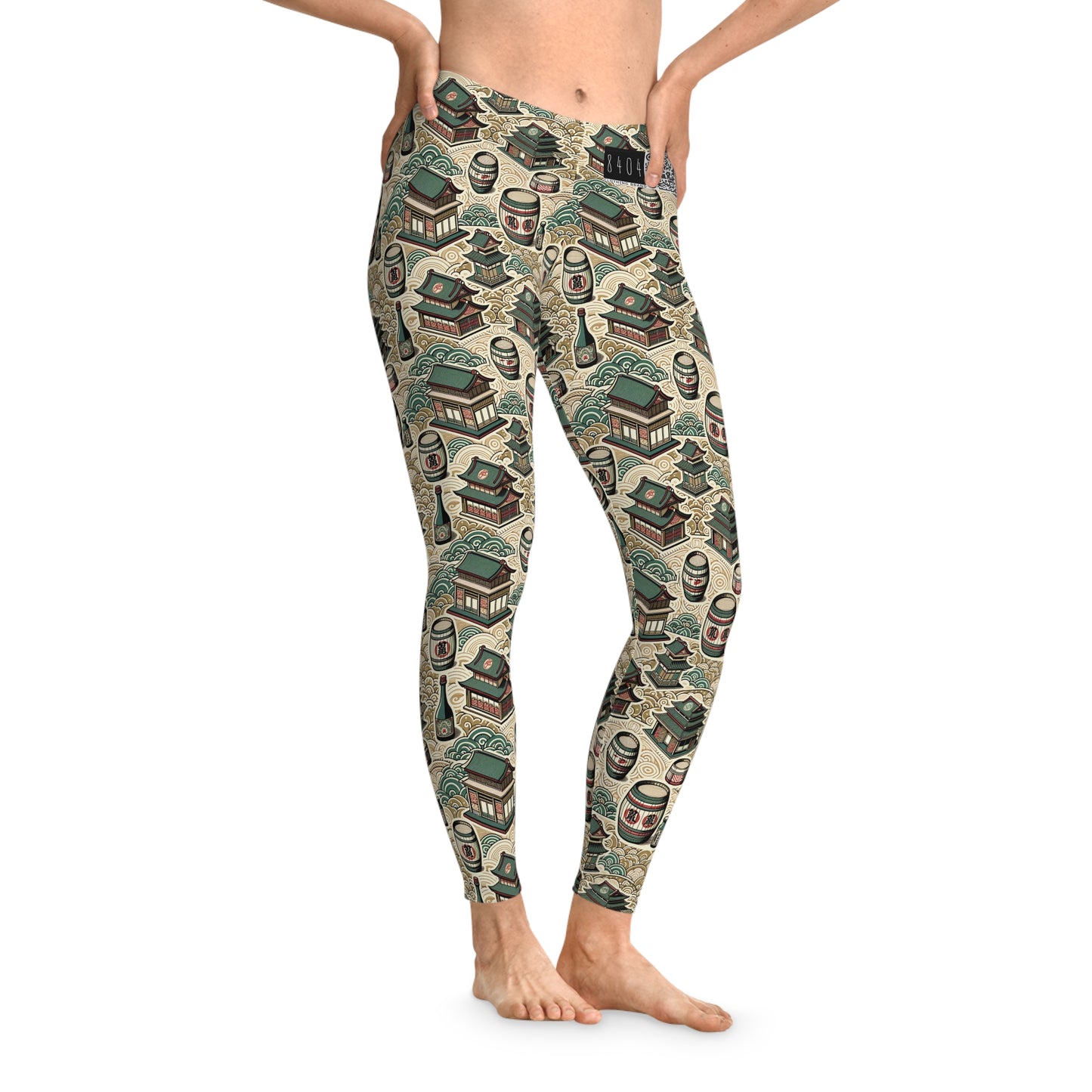 Cultural Artisanal Fusion Contemporary Cultural Elegance Stretch Leggings - 8404 Design-68
