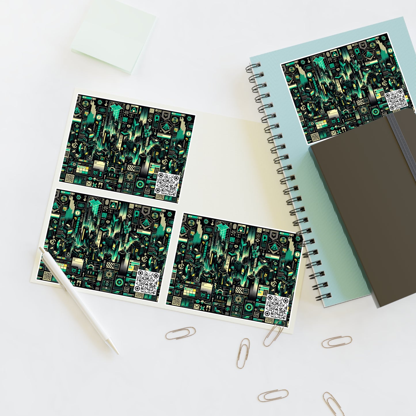Digital Dystopia Tech Noir Sticker Sheets - 8404 Design-63